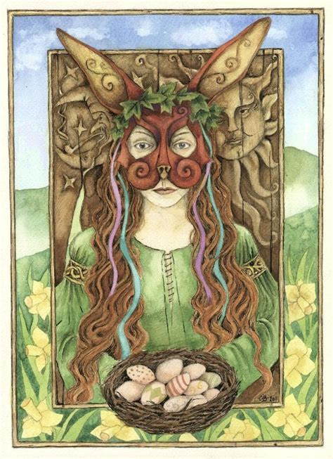 Neo pagan spring equinox celebration